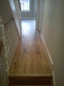 dsc00758 Here we have laid Tarkett Epoque 162MM Oak Rustical Plank to the upstairs of a house.